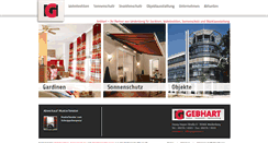 Desktop Screenshot of gardinen-gebhart.de